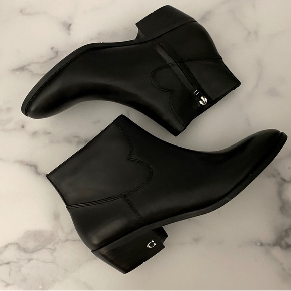 Coach Danni Black Leather Boots Size 9 - Picture 3 of 10